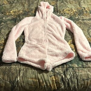 Women’s Pink Small Romper with Hood